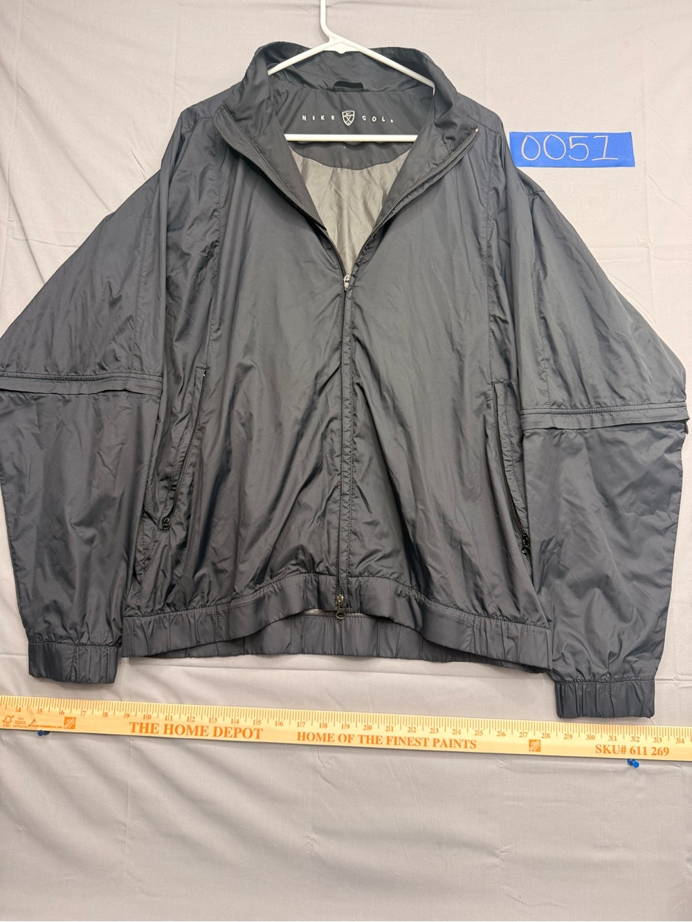 Nike Golf Black Full-Zip Windbreaker Jacket